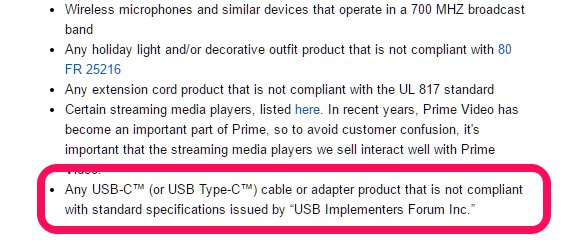 米Amazonの出品禁止リスト