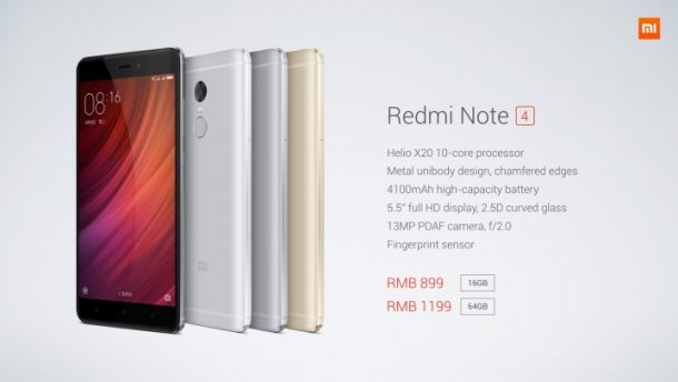 Xiaomi、13,000円代で10コア、RAM2GB、バッテリ4100mAhなRedmi Note 4を発表 – Dream Seed.