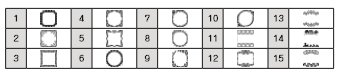 SR-GL1のイニシャル枠。英数字2文字を組み合わせてオリジナルイニシャルマークを作れる。