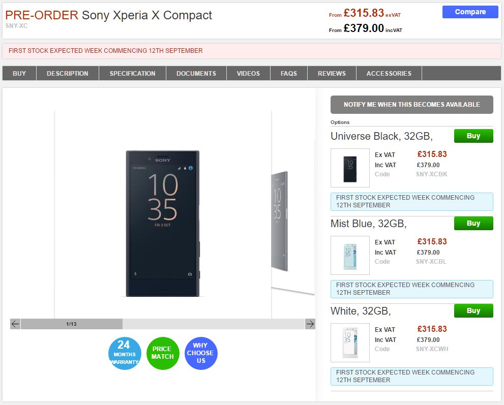 Xperia X Compact