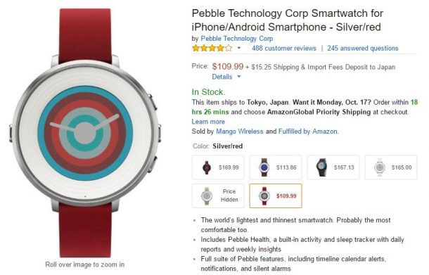 pebble time round silver
