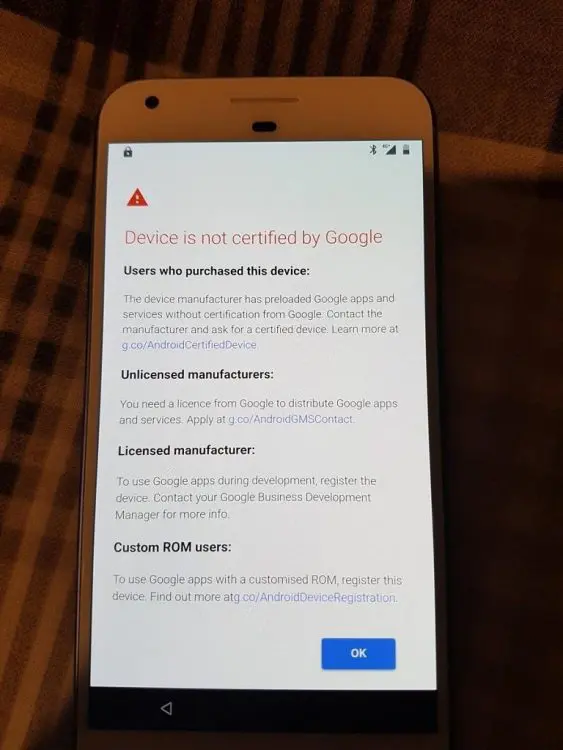 Google 非認証デバイスでgappsのブロックを開始 カスタムromはホワイトリストに登録可能 Dream Seed
