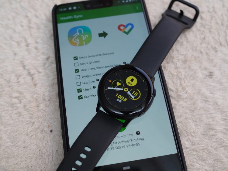 google fit galaxy watch active 2